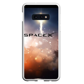 Чехол для Samsung S10E с принтом SpaceX 3D в Петрозаводске, Силикон | Область печати: задняя сторона чехла, без боковых панелей | elon musk | spacex | илон маск