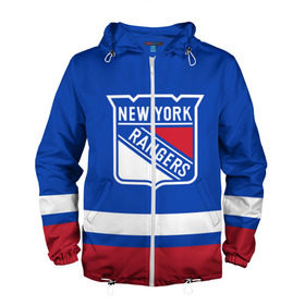 Мужская ветровка 3D с принтом Нью-Йорк Рейнджерс НХЛ в Петрозаводске, 100% полиэстер | подол и капюшон оформлены резинкой с фиксаторами, два кармана без застежек по бокам, один потайной карман на груди | hockey | new york | new york rangers | nhl | rangers | usa | нхл | нью йорк | нью йорк рейнджерс | рейнджерс | спорт | сша | хоккей | шайба