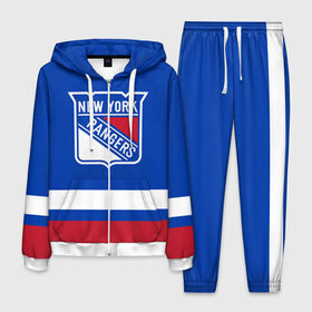 Мужской костюм 3D с принтом Нью-Йорк Рейнджерс НХЛ в Петрозаводске, 100% полиэстер | Манжеты и пояс оформлены тканевой резинкой, двухслойный капюшон со шнурком для регулировки, карманы спереди | hockey | new york | new york rangers | nhl | rangers | usa | нхл | нью йорк | нью йорк рейнджерс | рейнджерс | спорт | сша | хоккей | шайба