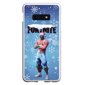 Чехол для Samsung S10E с принтом FORTNITE НОВОГОДНИЙ в Петрозаводске, Силикон | Область печати: задняя сторона чехла, без боковых панелей | 