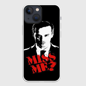 Чехол для iPhone 13 mini с принтом Miss me в Петрозаводске,  |  | 221b | bbc | benedict cumberbatch | john watson | mark gatiss | martin freeman | sherlock holmes | steven moffat | бейкер | джон ватсон | мориарти | стрит | шерлок