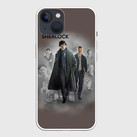 Чехол для iPhone 13 с принтом SHERLOCK | ШЕРЛОК в Петрозаводске,  |  | 221b | bbc | benedict cumberbatch | john watson | mark gatiss | martin freeman | sherlock holmes | steven moffat | бейкер | джон ватсон | мориарти | стрит | шерлок