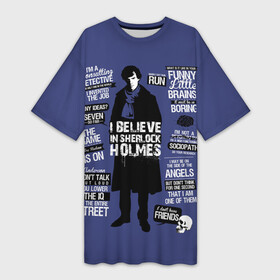 Платье-футболка 3D с принтом Sherlock в Петрозаводске,  |  | 221b | bbc | benedict cumberbatch | john watson | mark gatiss | martin freeman | sherlock holmes | steven moffat | бейкер | джон ватсон | мориарти | стрит | шерлок