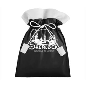 Подарочный 3D мешок с принтом Sherlock в Петрозаводске, 100% полиэстер | Размер: 29*39 см | Тематика изображения на принте: 221b | bbc | benedict cumberbatch | john watson | mark gatiss | martin freeman | sherlock holmes | steven moffat | бейкер | джон ватсон | мориарти | стрит | шерлок