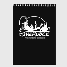 Скетчбук с принтом Sherlock в Петрозаводске, 100% бумага
 | 48 листов, плотность листов — 100 г/м2, плотность картонной обложки — 250 г/м2. Листы скреплены сверху удобной пружинной спиралью | 221b | bbc | benedict cumberbatch | john watson | mark gatiss | martin freeman | sherlock holmes | steven moffat | бейкер | джон ватсон | мориарти | стрит | шерлок