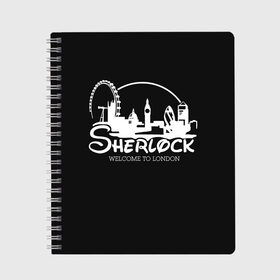 Тетрадь с принтом Sherlock в Петрозаводске, 100% бумага | 48 листов, плотность листов — 60 г/м2, плотность картонной обложки — 250 г/м2. Листы скреплены сбоку удобной пружинной спиралью. Уголки страниц и обложки скругленные. Цвет линий — светло-серый
 | 221b | bbc | benedict cumberbatch | john watson | mark gatiss | martin freeman | sherlock holmes | steven moffat | бейкер | джон ватсон | мориарти | стрит | шерлок