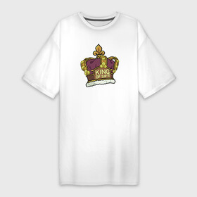 Платье-футболка хлопок с принтом King of S T в Петрозаводске,  |  | 4сезон | rick and morty | мультсериал | рик и морти