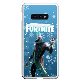 Чехол для Samsung S10E с принтом FORTNITE НОВОГОДНИЙ в Петрозаводске, Силикон | Область печати: задняя сторона чехла, без боковых панелей | 2020 | christmas | fortnite | snow | winter | winter is coming | зима близко | игра | новогодний | новый год | новый год 2020 | персонаж | снег | снежинки | фортнайт | фортнайт новогодний