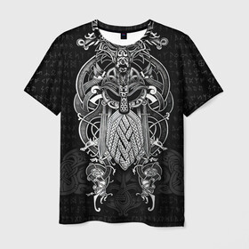 Мужская футболка 3D с принтом Viking в Петрозаводске, 100% полиэфир | прямой крой, круглый вырез горловины, длина до линии бедер | good | viking | vikings | бог | викинг | викинги | воин | кельтское | один | плетение | русь | скандинавы | славяне | язычник
