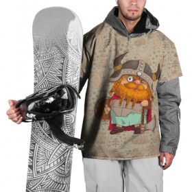 Накидка на куртку 3D с принтом Мультяшный викинг в Петрозаводске, 100% полиэстер |  | viking | vikings | викинг | викинги | воин | русь | скандинавы | славяне | язычник