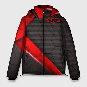 Мужская зимняя куртка 3D с принтом Mass Effect N7 в Петрозаводске, верх — 100% полиэстер; подкладка — 100% полиэстер; утеплитель — 100% полиэстер | длина ниже бедра, свободный силуэт Оверсайз. Есть воротник-стойка, отстегивающийся капюшон и ветрозащитная планка. 

Боковые карманы с листочкой на кнопках и внутренний карман на молнии. | Тематика изображения на принте: andromeda | bioware | n7 | shepard | shooter | геты | жнецы | инженер | масс эффект | разведчик | солдат | страж | цербер | штурмовик | шутер