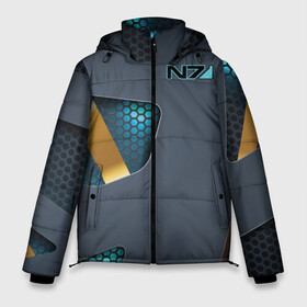Мужская зимняя куртка 3D с принтом Mass Effect N7 в Петрозаводске, верх — 100% полиэстер; подкладка — 100% полиэстер; утеплитель — 100% полиэстер | длина ниже бедра, свободный силуэт Оверсайз. Есть воротник-стойка, отстегивающийся капюшон и ветрозащитная планка. 

Боковые карманы с листочкой на кнопках и внутренний карман на молнии. | Тематика изображения на принте: andromeda | bioware | n7 | shepard | shooter | геты | жнецы | инженер | масс эффект | разведчик | солдат | страж | цербер | штурмовик | шутер