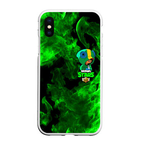 Чехол для iPhone XS Max матовый с принтом Brawl Stars LEON в Петрозаводске, Силикон | Область печати: задняя сторона чехла, без боковых панелей | 8 bit | 8 бит | brawl | brawl stars | crow | leon | stars | бравл | бравл старс | браво старс | игра | компьютерная | кров | леон | онлайн | старс