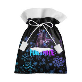 Подарочный 3D мешок с принтом FORTNITE НОВОГОДНИЙ. в Петрозаводске, 100% полиэстер | Размер: 29*39 см | 2020 | christmas | fortnite | snow | winter | winter is coming | зима близко | игра | новогодний | новый год | новый год 2020 | персонаж | снег | снежинки | фортнайт | фортнайт новогодний