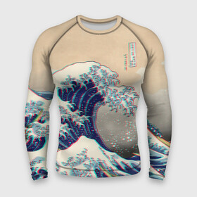 Мужской рашгард 3D с принтом Kanagawa Wave Glitch Art в Петрозаводске,  |  | glitch | japan | kanagawa | retro | retro wave | retrowave | vapor | vapor wave | vaporwave | wave | волна канагава | глитч | глич | канагава | ретровейв | ретровэйв | япония