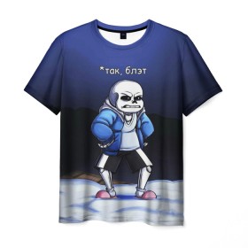 Мужская футболка 3D с принтом UNDERTALE ТАК БЛЭТ в Петрозаводске, 100% полиэфир | прямой крой, круглый вырез горловины, длина до линии бедер | Тематика изображения на принте: 