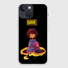 Чехол для iPhone 13 mini с принтом UNDERTALE FRISK в Петрозаводске,  |  | chara | frisk | sans | undertale | андертале | андертейл | игра | подземная история | подземная сказка | санс | ундертале | фриск | чара