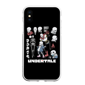 Чехол для iPhone XS Max матовый с принтом UNDERTALE в Петрозаводске, Силикон | Область печати: задняя сторона чехла, без боковых панелей | chara | frisk | sans | undertale | андертале | андертейл | игра | подземная история | подземная сказка | санс | ундертале | фриск | чара