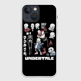 Чехол для iPhone 13 mini с принтом UNDERTALE в Петрозаводске,  |  | chara | frisk | sans | undertale | андертале | андертейл | игра | подземная история | подземная сказка | санс | ундертале | фриск | чара