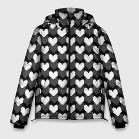 Мужская зимняя куртка 3D с принтом UNDERTALE в Петрозаводске, верх — 100% полиэстер; подкладка — 100% полиэстер; утеплитель — 100% полиэстер | длина ниже бедра, свободный силуэт Оверсайз. Есть воротник-стойка, отстегивающийся капюшон и ветрозащитная планка. 

Боковые карманы с листочкой на кнопках и внутренний карман на молнии. | chara | frisk | sans | undertale | андертале | андертейл | игра | подземная история | подземная сказка | санс | сердечки | сердце | ундертале | фриск | чара