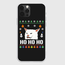 Чехол для iPhone 12 Pro Max с принтом Woman Yelling at Cat в Петрозаводске, Силикон |  | Тематика изображения на принте: cat | cats | christmas | mem | meme | memes | new year | xmas | вязаный | женщина | кот | кричит | мем | мемы | на кота | новый год | рождество | свитер