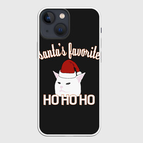 Чехол для iPhone 13 mini с принтом Woman Yelling at Cat в Петрозаводске,  |  | cat | cats | christmas | mem | meme | memes | new year | santa | xmas | женщина | кот | кричит | мем | мемы | на кота | новый год | рождество | санта