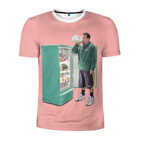 Мужская футболка 3D спортивная с принтом Адам Сэндлер в Петрозаводске, 100% полиэстер с улучшенными характеристиками | приталенный силуэт, круглая горловина, широкие плечи, сужается к линии бедра | actor | adam sandler | comedian | адам сэндлер | актер | комедиант