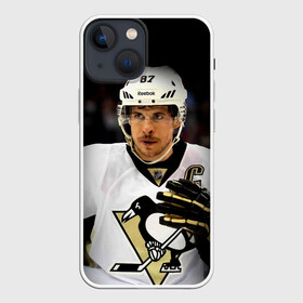 Чехол для iPhone 13 mini с принтом Сидни Кросби в Петрозаводске,  |  | canada | crosby | hockey | nhl | penguins | pittsburgh | pittsburgh penguins | usa | канада | кросби | нхл | пингвинз | питтсбург | питтсбург пингвинз | сидни кросби | спорт | сша | хоккей | шайба