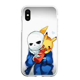 Чехол для iPhone XS Max матовый с принтом UNDERTALE в Петрозаводске, Силикон | Область печати: задняя сторона чехла, без боковых панелей | chara | frisk | sans | undertale | андертале | андертейл | игра | пика | пикачу | подземная история | подземная сказка | покемон | санс | ундертале | фриск | чара