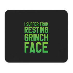 Коврик для мышки прямоугольный с принтом Grinch Face в Петрозаводске, натуральный каучук | размер 230 х 185 мм; запечатка лицевой стороны | 