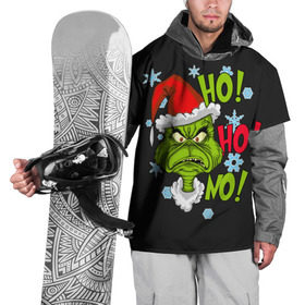 Накидка на куртку 3D с принтом Grinch Face No! No! No! в Петрозаводске, 100% полиэстер |  | Тематика изображения на принте: christmas | claus | grinch stole | how the | jingle | merry | santa | гринч | гуманоид | диккенс | ктоград | олени | рождество | снежинки | чарльз