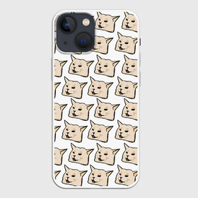 Чехол для iPhone 13 mini с принтом woman yelling at cat в Петрозаводске,  |  | mem | woman yelling at cat | женщина кричит на кота | мем