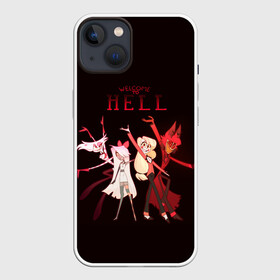 Чехол для iPhone 13 с принтом Hazbin Hotel. Welcome to Hell в Петрозаводске,  |  | alastor | angel | charlie | dust | hazbin | hotel | husk | katie | pentious | sir | vaggie | аластор | вэгги | даст | кэти | отель | пентиус | сэр | хазбин | хаск | чарли | энджел