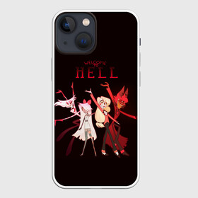 Чехол для iPhone 13 mini с принтом Hazbin Hotel. Welcome to Hell в Петрозаводске,  |  | alastor | angel | charlie | dust | hazbin | hotel | husk | katie | pentious | sir | vaggie | аластор | вэгги | даст | кэти | отель | пентиус | сэр | хазбин | хаск | чарли | энджел