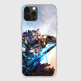 Чехол для iPhone 12 Pro с принтом Warrior Zoomorph в Петрозаводске, силикон | область печати: задняя сторона чехла, без боковых панелей | mmorpg | perfect world | pw | амфибии | воин | древние | друид | жнец | жрец | зооморфы | идеальный мир | лучник | люди | маг | оборотень | паладин | пв | сиды | страж | стрелок | тени | шаман