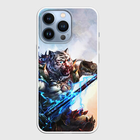 Чехол для iPhone 13 Pro с принтом Warrior Zoomorph в Петрозаводске,  |  | Тематика изображения на принте: mmorpg | perfect world | pw | амфибии | воин | древние | друид | жнец | жрец | зооморфы | идеальный мир | лучник | люди | маг | оборотень | паладин | пв | сиды | страж | стрелок | тени | шаман