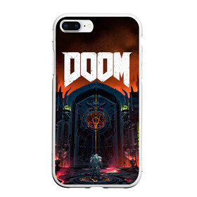 Чехол для iPhone 7Plus/8 Plus матовый с принтом DOOM - Hellgate в Петрозаводске, Силикон | Область печати: задняя сторона чехла, без боковых панелей | doom | eternal | game | gate | hell | horror | ад | врата | дум | игра | персонаж | хоррор | шутер