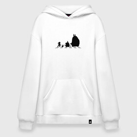 Худи SuperOversize хлопок с принтом Totoro Beatles в Петрозаводске, 70% хлопок, 30% полиэстер, мягкий начес внутри | карман-кенгуру, эластичная резинка на манжетах и по нижней кромке, двухслойный капюшон
 | abbey road | beatles | forest | friend | ghibli | japan | keeper | miyazaki | music | nature | neigbor | neighbo | rock | totoro | анимация | аниме | битлз | гибли | друг | животные | лес | любовь | милый | мир | миядзаки | музыка | мульт | мультфильм | п