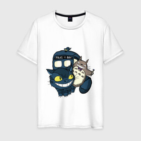 Мужская футболка хлопок с принтом Tardis Totoro в Петрозаводске, 100% хлопок | прямой крой, круглый вырез горловины, длина до линии бедер, слегка спущенное плечо. | doctor who | forest | friend | ghibli | japan | keeper | miyazaki | nature | neigbor | neighbour | tardis | totoro | анимация | аниме | гибли | доктор кто | друг | животные | кот | лес | любовь | милый | мир | миядзаки | мульт | мультфильм | приключения |