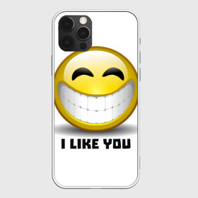 Чехол для iPhone 12 Pro Max с принтом I like you в Петрозаводске, Силикон |  | emoji | зубы | интернет | любовь | мем | настроение | симпатия | смайл | смайлик | улыбка | эмоджи