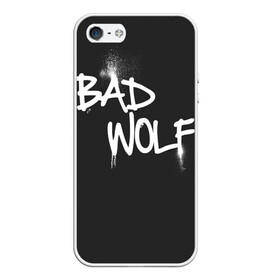 Чехол для iPhone 5/5S матовый с принтом Bad wolf в Петрозаводске, Силикон | Область печати: задняя сторона чехла, без боковых панелей | bbc | dimension | dr who | jenna coleman | jodie whittaker | matt smith | relative | resolution | space | tardis | the doctor | time | галлифрей | джоди уиттакер | доктор кто | тардис