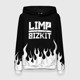 Женская толстовка 3D с принтом Limp Bizkit в Петрозаводске, 100% полиэстер  | двухслойный капюшон со шнурком для регулировки, мягкие манжеты на рукавах и по низу толстовки, спереди карман-кенгуру с мягким внутренним слоем. | bizkit | limp | limp bizkit | music | rock | бизкиты | лимп бизкит | лимпы | липкие письки | музыка | рок