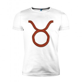 Мужская футболка премиум с принтом Телец (Taurus) в Петрозаводске, 92% хлопок, 8% лайкра | приталенный силуэт, круглый вырез ворота, длина до линии бедра, короткий рукав | 