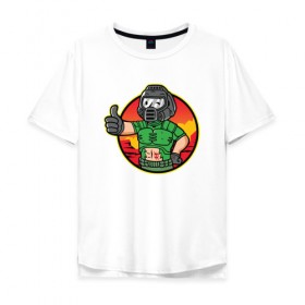 Мужская футболка хлопок Oversize с принтом Doomvault в Петрозаводске, 100% хлопок | свободный крой, круглый ворот, “спинка” длиннее передней части | doom | doom eternal | doomvault | дум