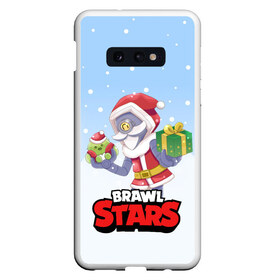 Чехол для Samsung S10E с принтом Brawl Stars Christmas Barley в Петрозаводске, Силикон | Область печати: задняя сторона чехла, без боковых панелей | bo | brawl | brock | bull | colt | dynamike | elprimo | jessie | leon | moba | nita | shelly | stars | бо | брок | булл | джесси | динамайк | кольт | леон | нита | шелли | эльпримо