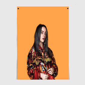 Постер с принтом Billie eilish (+ на спине) в Петрозаводске, 100% бумага
 | бумага, плотность 150 мг. Матовая, но за счет высокого коэффициента гладкости имеет небольшой блеск и дает на свету блики, но в отличии от глянцевой бумаги не покрыта лаком | billie | eilish | xanny | айлишь | билли