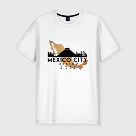 Мужская футболка хлопок Slim с принтом Мехико (Мексика) в Петрозаводске, 92% хлопок, 8% лайкра | приталенный силуэт, круглый вырез ворота, длина до линии бедра, короткий рукав | city | mexico | travel | город | европа | карта | мексика | мехико | мир | приключение | путешествие | столица | страна | тиризм | турист | флаг
