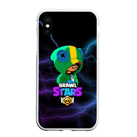 Чехол для iPhone XS Max матовый с принтом Brawl Stars LEON в Петрозаводске, Силикон | Область печати: задняя сторона чехла, без боковых панелей | 8 bit | 8 бит | brawl | brawl stars | crow | leon | stars | бравл | бравл старс | браво старс | игра | компьютерная | кров | леон | онлайн | старс