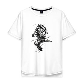 Мужская футболка хлопок Oversize с принтом Темная Энергия в Петрозаводске, 100% хлопок | свободный крой, круглый ворот, “спинка” длиннее передней части | Тематика изображения на принте: вихрь | темная энергия | тьма