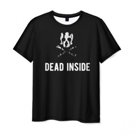 Мужская футболка 3D с принтом Дед Инсайд в Петрозаводске, 100% полиэфир | прямой крой, круглый вырез горловины, длина до линии бедер | dead | ded | did | insid | inside | гуль | деад | дед | дид | инсайд | инсайде | инсид | инсиде | токийский | токио